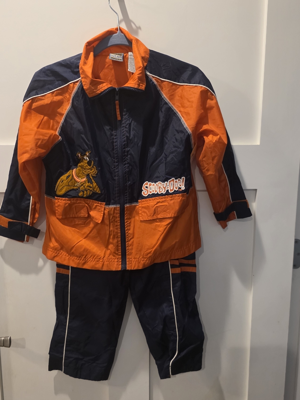 Vintage Scooby Doo Wear Cartoon Network Windbreaker Tracksuit Jacket Pants Sz 7